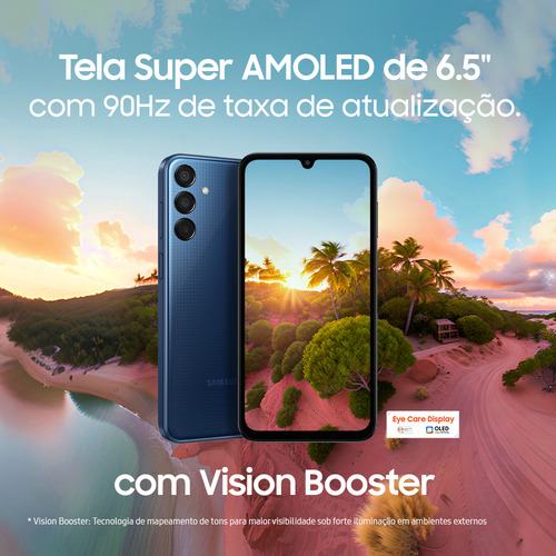 Celular Samsung Galaxy M15 5g, 6.000mah, Câmera Tripla Até 50mp, 128gb - Cinza - Excelente (Recondicionado)