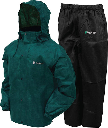 Traje Frogg Toggs, Pantalón Verde Oscuro / Negro Xx-large