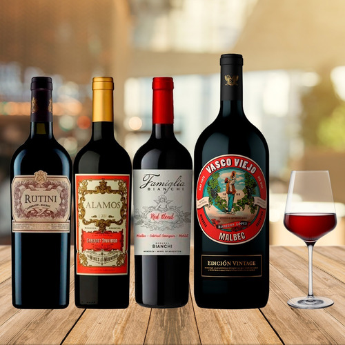 Vino Rutini + Alamos + Famiglia Bianchi + Vasco Viejo.