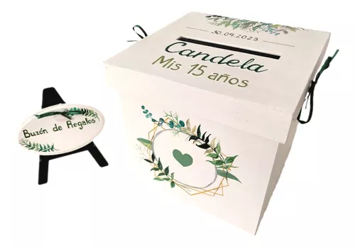 Caja alcancía urna para sobres regalo cumpleaños 15