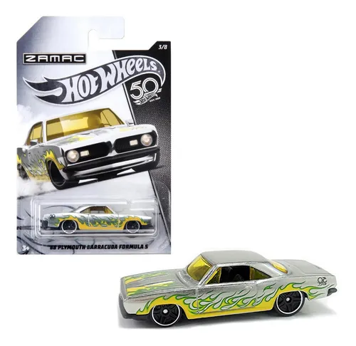 Hot Wheels 68 Plymouth Barracuda 50 Anos Zamac 1 64 Mattel