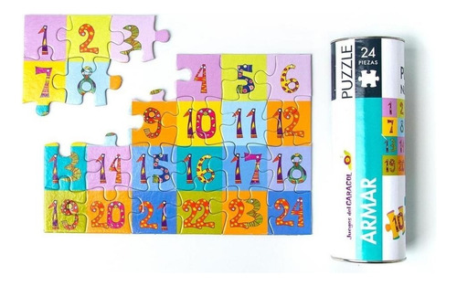 Puzzle Rompecabezas Juego Aprender Números 24 Piezas