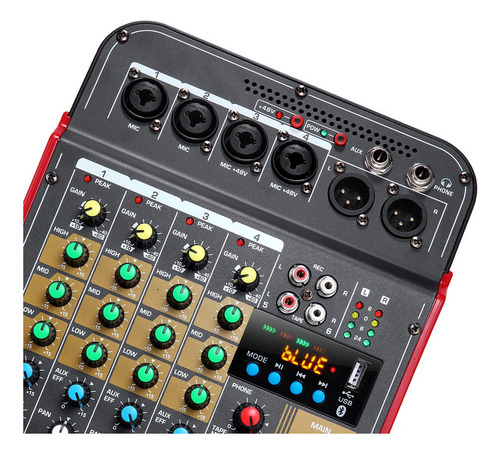 Mini Mezclador De Audio Mg4 Con Ecualizador De 3 Bandas Con