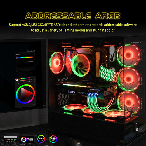 Cable Rgb Sirlyr De 24 Pines, Extensiones De Cables Rgb Psu,