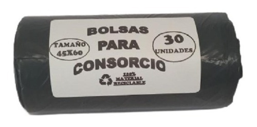 Bolsa De Consorcio 45x60 X 20 Rollos De 30 Bolsas ¡600 Unid!