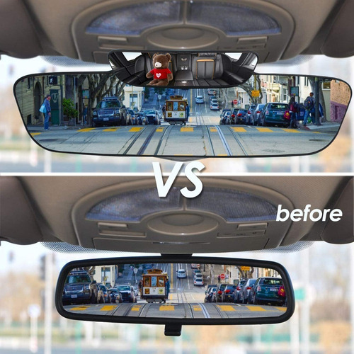 Imagen 5 de 7 de Espejo Retrovisor Antideslumbrante P/ Auto Universal 13 PuLG