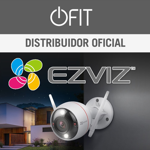 Camara Ip Wifi Ezviz Full Hd Color De Noche, Sirena Y Luz
