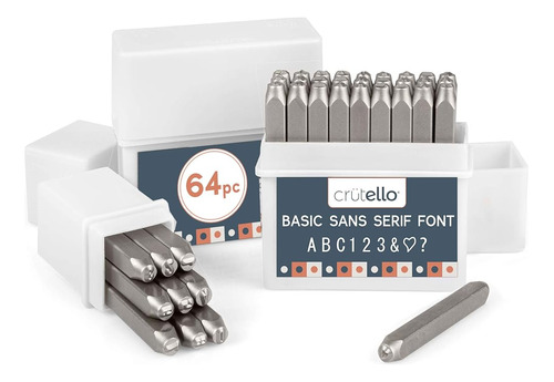 Kit De Estampado De Metal, Juego De Perforaciones De 64 Piez