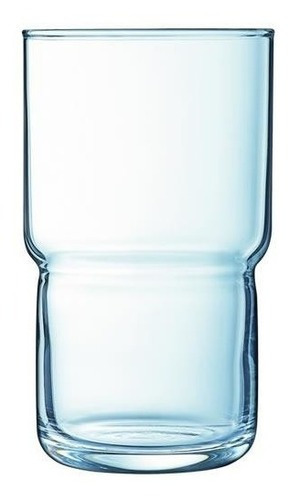 6 Vasos Luminarc Funambule Templado Alto 320cc Color Blanco