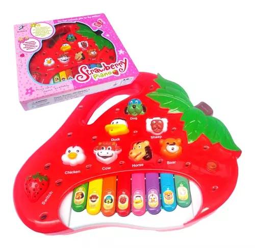 Teclado Musical Infantil com Bateria, Luzes e Som de Animais - SETOR STORE