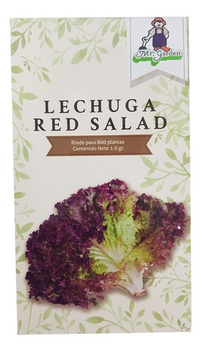 Semilla Lechuga Red Salad (rinde Para 800 Plantas)