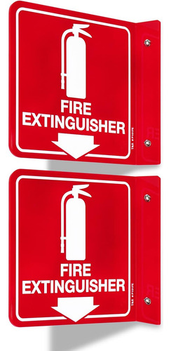 Señal De Extintor De Incendios, Extintor Con Flecha Hacia Ab