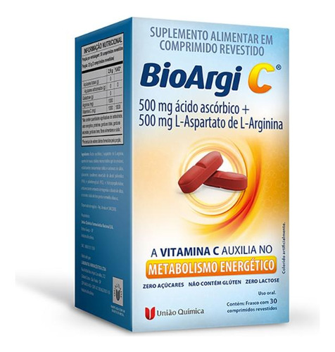 Bioargi C 500mg + 500mg 30 Comprimidos Revestidos