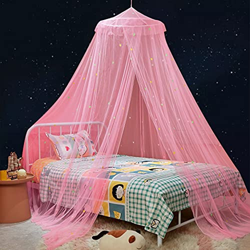 Dosel De Cama Niñas Estrellas Fosforescentes, Cortinas...