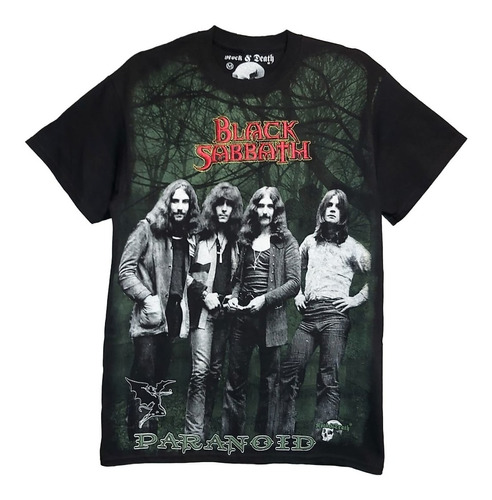 Playera Rock Black Sabbath Paranoid Full Over 