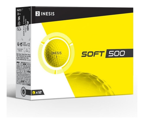 Bola De Golf Soft 500 X12 Unds Blanco/rojo/amarillo Nuevas