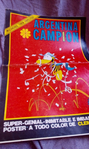 Clemente Argentina Campion 1978 - Reviposter Desplegable