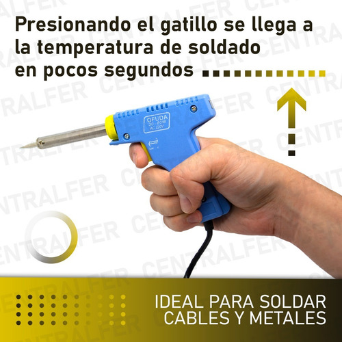 Imagen 3 de 8 de Pistola Soldadora 30w A 80w Doble Temperatura Soldador