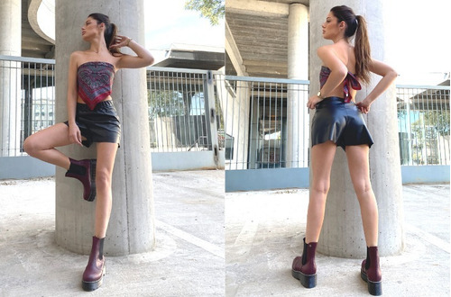 Imagen 2 de 7 de Botitas Botinetas Cordones De Mujer De Cuero Alisa - Ferraro