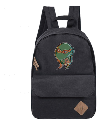 Mochila Escolar Gr N34  Miguel Angel Tmnt Pizza 156