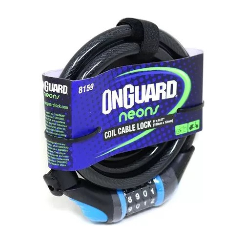 Candado Cable Onguard 8159 Neon Series Bici Negro Onguard