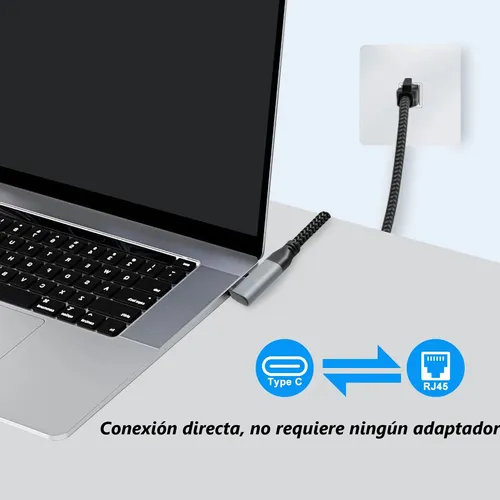 Cable Tipo C A Rj45 1000 Mbps Conexion Directa 1.8 Metros