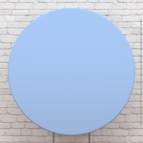 Capa Painel Redondo Sublimado Liso Azul Claro Em Tecido 1,50m Decorativo C/elástico