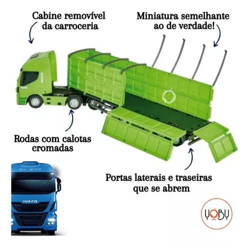 Caminhão de Brinquedo Replica do Iveco S-way Carreta Graneleiro