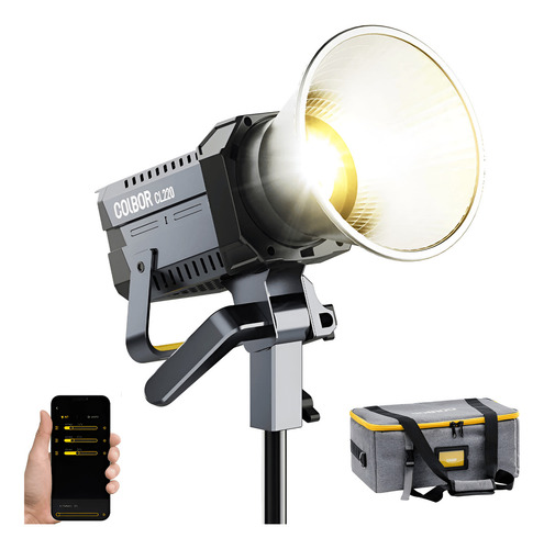 Iluminador Led Colbor Cl220 Bi-color 220w Monolight Bowens Estrutura Cinza Luz Branco-neutro 110v/220v