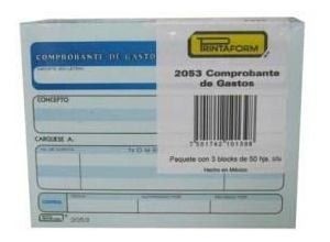 Comprobante De Gastos 1/4 Carta