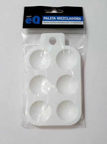 Paleta Mezcladora Plastica Rectangular 6 Cavidades Eq