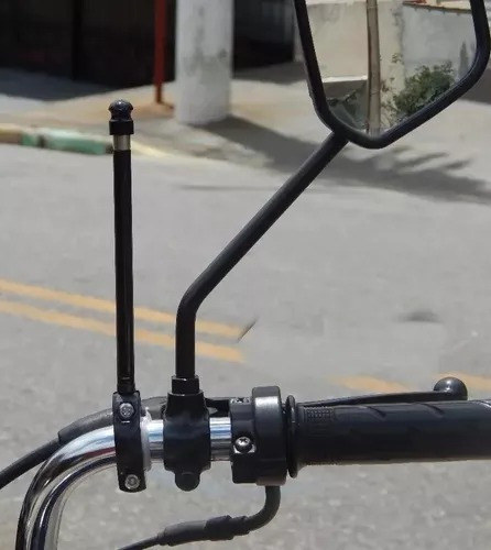 Antena Corta Linha Pipa P/moto Utilizar No Guidão Cor Preto