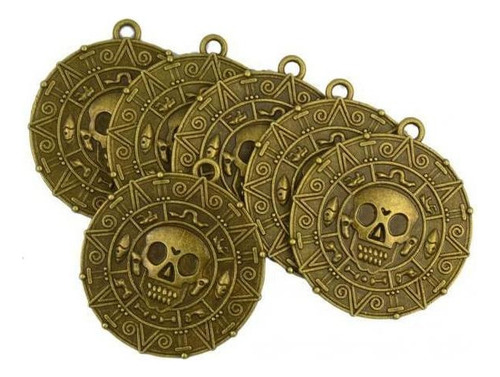 12 X Piratas Del Caribe Collar Con Dije De Medallón De