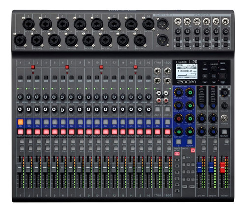 Consola Mixer Zoom Livetrak L20 20 Canales Grab Simultanea