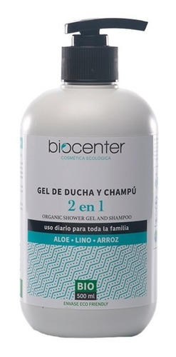 Gel Ducha Y Champu 2 En 1 Aloe Lino Arroz Biocenter 500 Ml