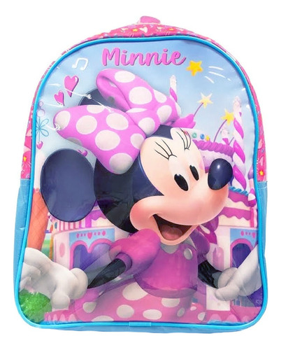 Mochila Costas Minnie Mouse X2 P Rosa Original Xeryus