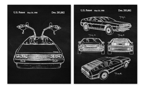  Impresiones De Patentes De Autos Dmc Vintage, 2 (8x10)...