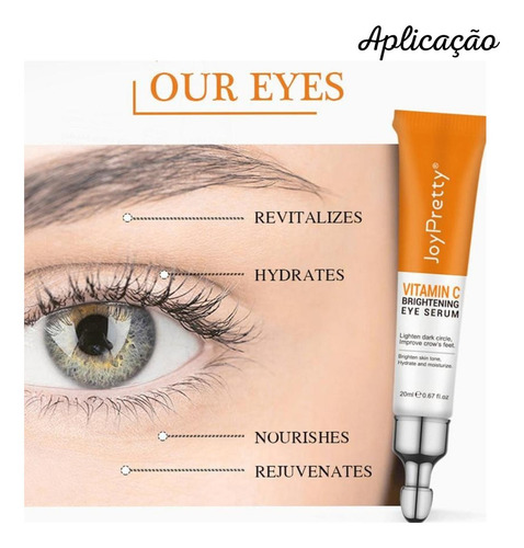 Serum Vitamina C20% Ácido Hialurônico Hidratante Para Olhos