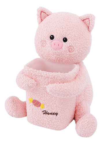 Para Coche Bote De Basura Juguete De Peluche Lindo Cerdito