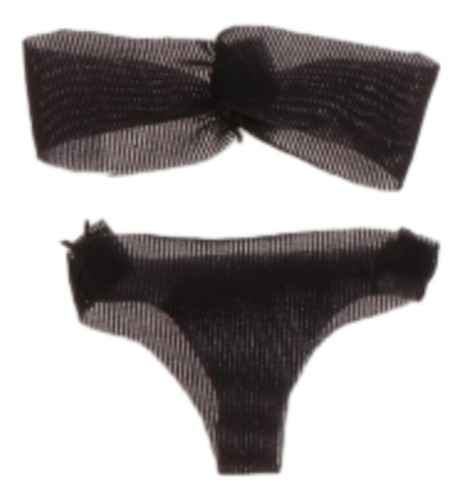 1/12 Boneca Feminina Roupas Sutiã E Roupa Interior, Preto