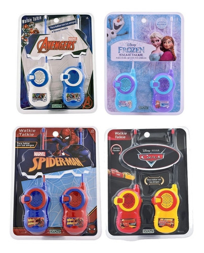 Walkie Talkie Infantil Cars Frozen Avengers Spiderman-childr