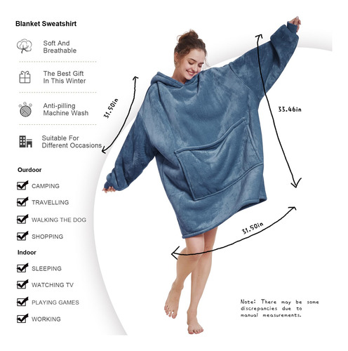 Manta Sudadera Con Capucha Aemilas - Sudadera Manta Sherpa