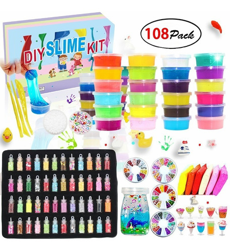 Kit De Fabricación De Slime De 108 Pz Para Niñas Y Niños