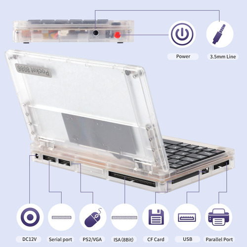 Computadora Portátil Camxtool Retro Pocket8086 Cpu Pc-ot Elp