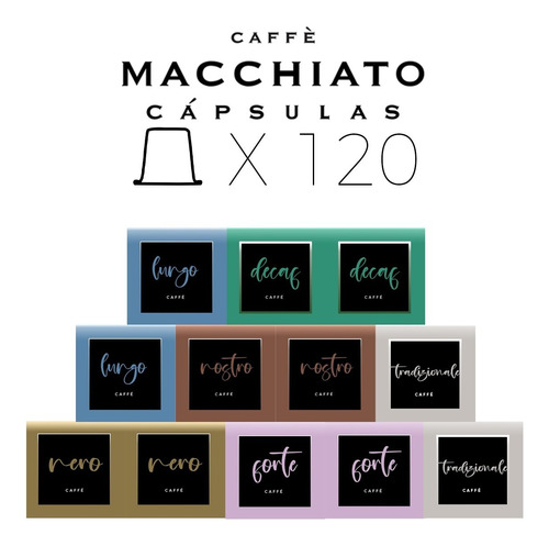 120 Capsulas De Café Macchiato Compatible Maquina Nespresso