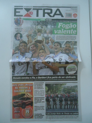 Botafogo Campeão Carioca 2018 Jornal Extra