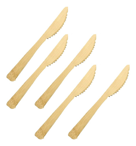 Tenedor O Cuchillo Descartable Ecológico Bamboo X20 Unidade 