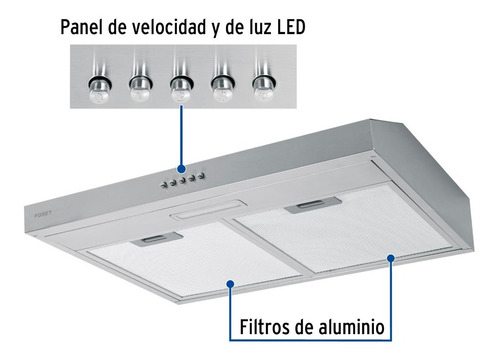 Campana Extractora Acero Inoxidable 60 Cm Foset 46536