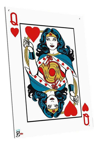 Cartel Chapa Decorativo Wonder Woman Modelo A6