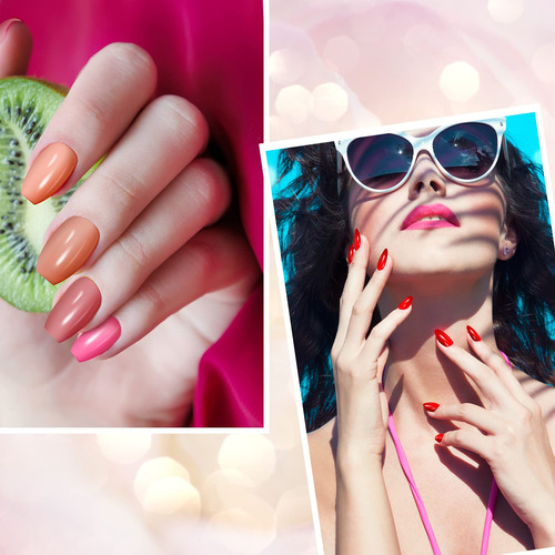 720 Uñas Postizas Falsas Cortas Uñas Postizas Artificiales C